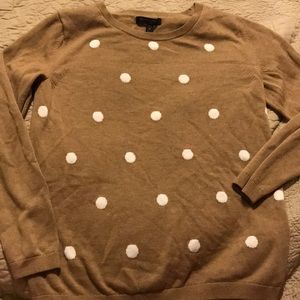 Tan and White polka Dot sweater